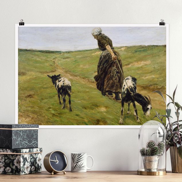 Kitchen Woman with Goats in the Dunes