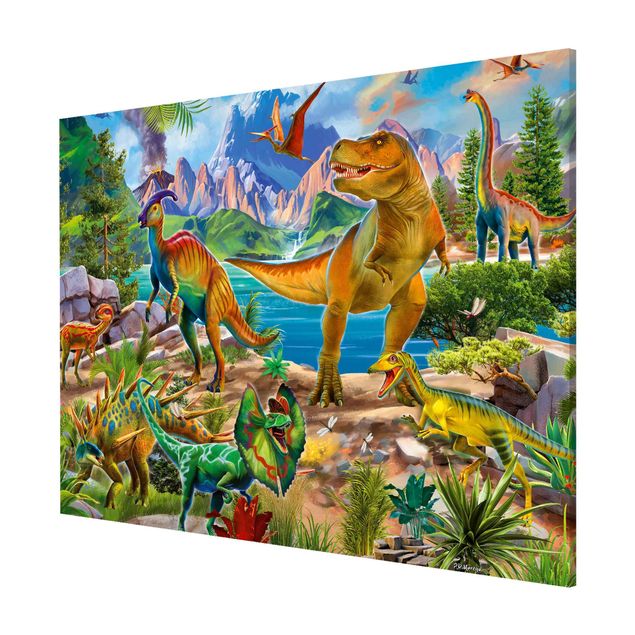 Prints animals T-Rex And Parasaurolophus