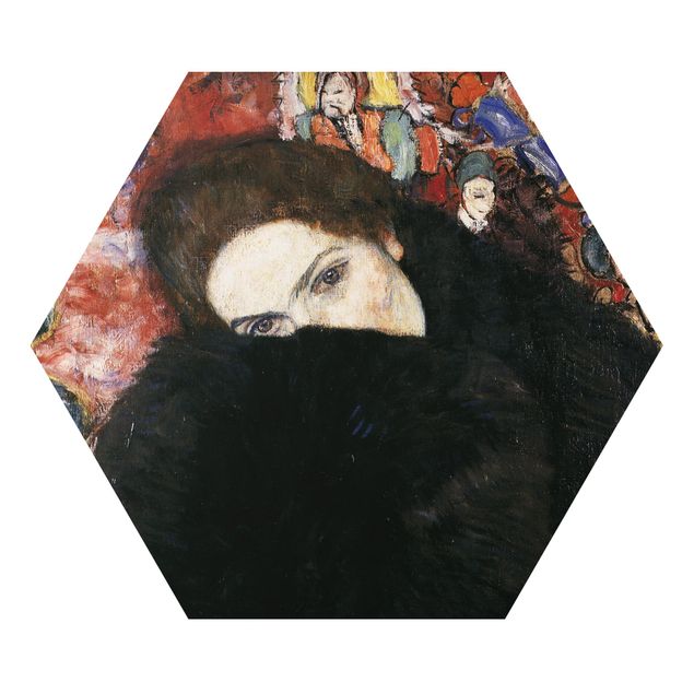 Prints modern Gustav Klimt - Lady With A Muff