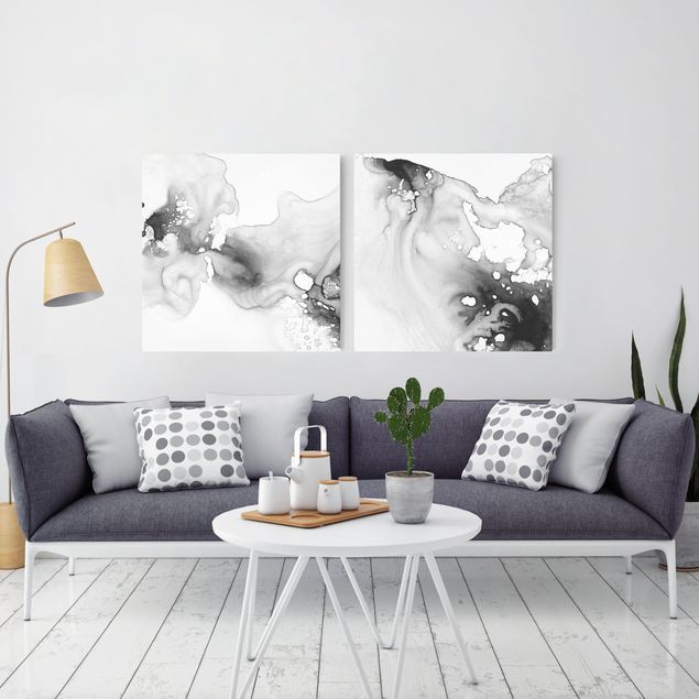 Abstract art prints Dust And Water Set I