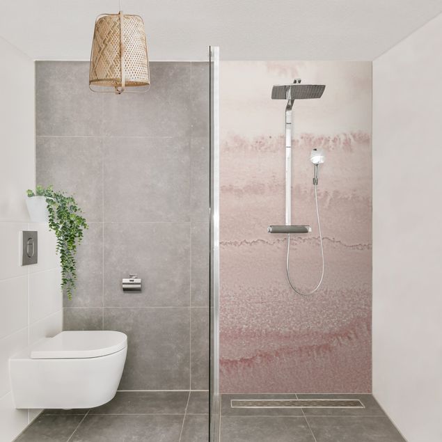 Shower wall cladding - Play Of Colours In Light Pink