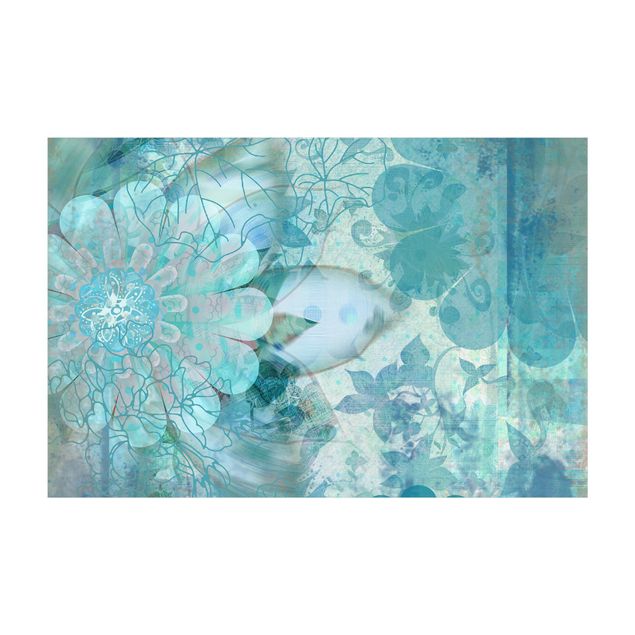 floral area rugs Winter Flowers