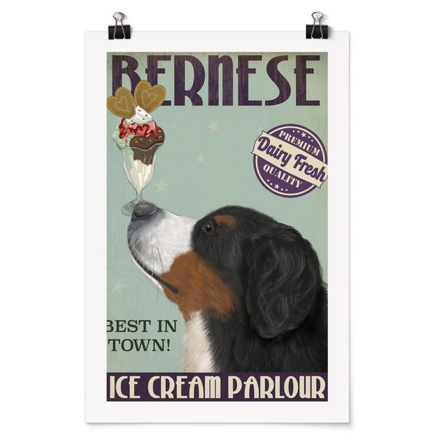 Framed quotes Bernese Mountain Dog With Ice
