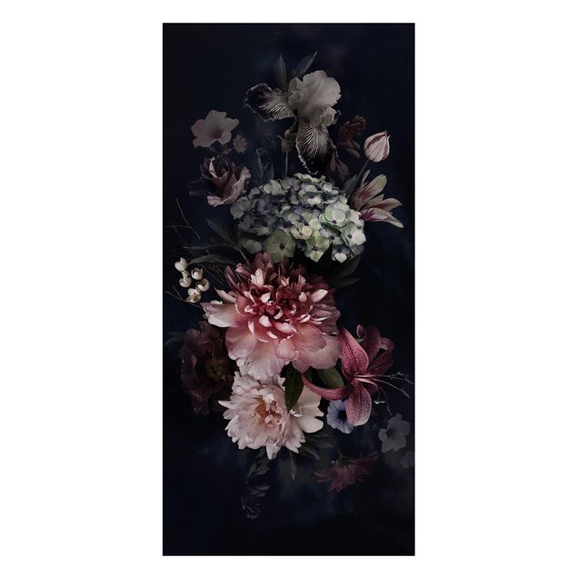 Magnet boards flower Flowers With Fog On Black