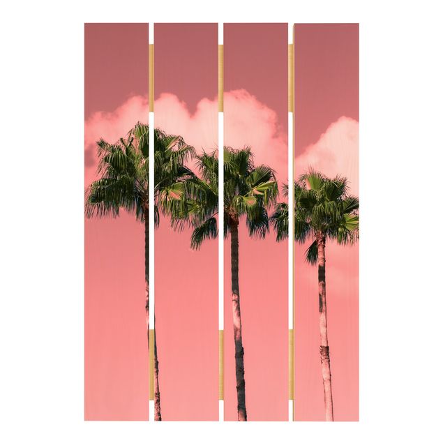 Uwe Merkel Palm Trees Against Sky Pink