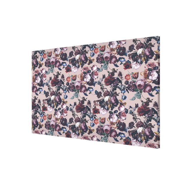 Magnet boards flower Old Masters Flowers With Tulips And Roses On Pink