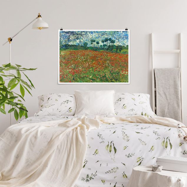 Pointillism art Vincent Van Gogh - Poppy Field