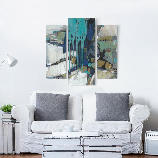 Abstract art prints Separation Turquoise II