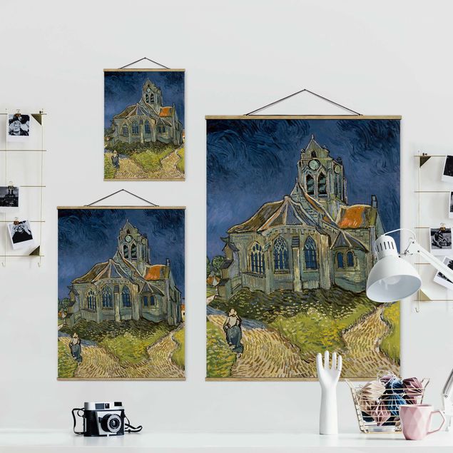 Art posters Vincent van Gogh - The Church at Auvers