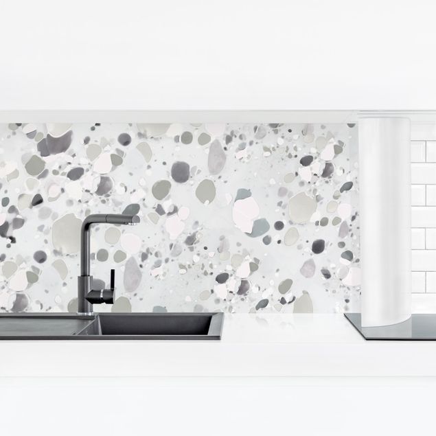 Kitchen wall cladding - Gravel Pattern In Grey