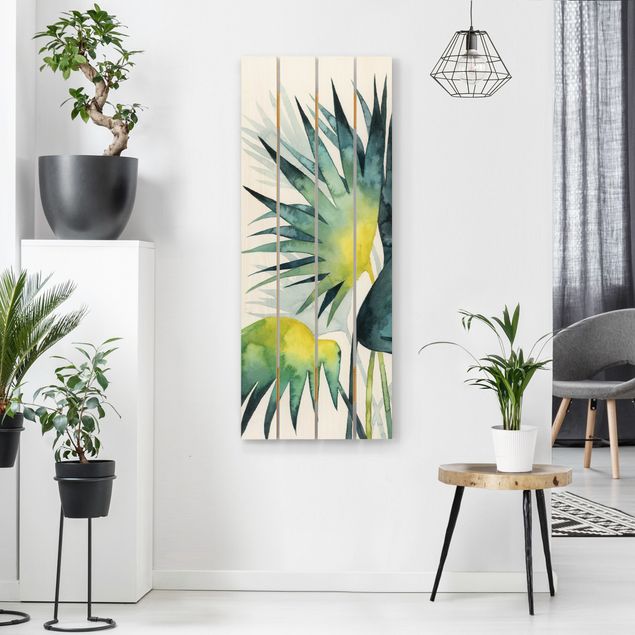 Wood prints flower Tropical Foliage - Fan Palm