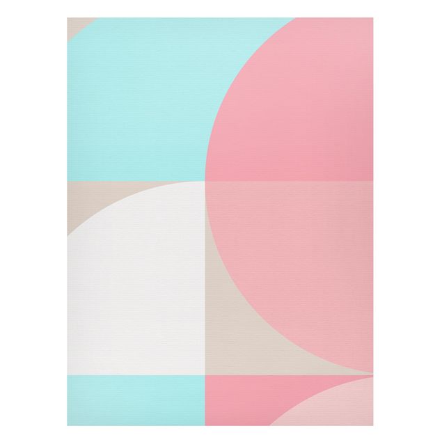 Prints abstract Scandinavian Shapes In Pastel ll