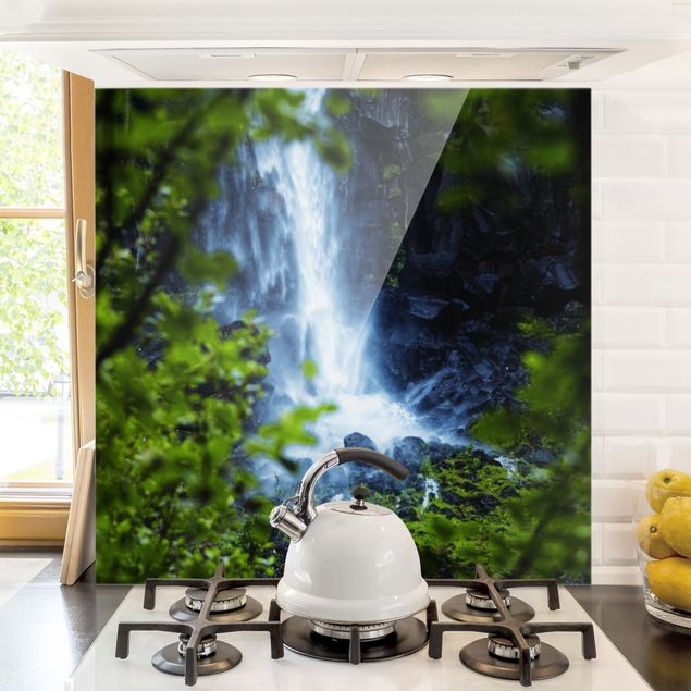 Kitchen View Of Waterfall
