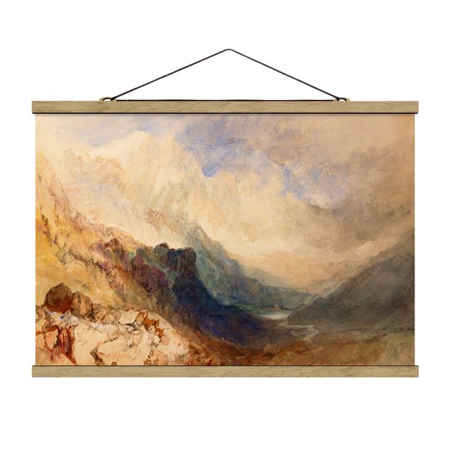 Mountain wall art William Turner - View along an Alpine Valley, possibly the Val d'Aosta