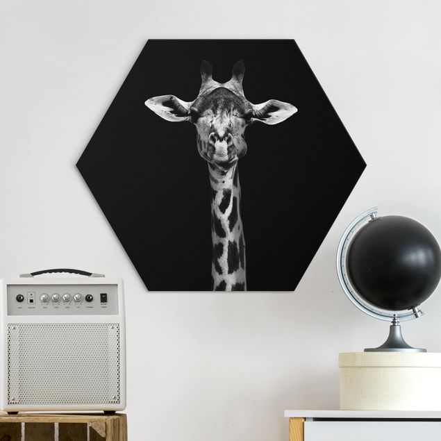Giraffe print Dark Giraffe Portrait
