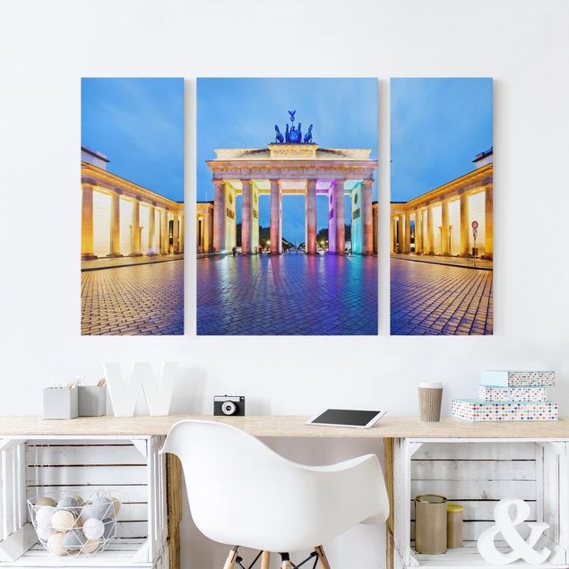 Canvas prints Berlin Illuminated Brandenburg Gate