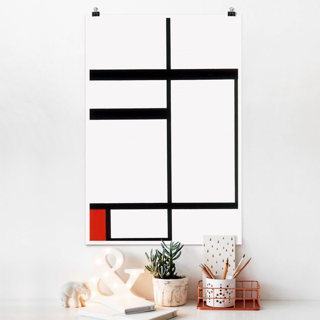 Kitchen Piet Mondrian - Composition with Red, Black and White