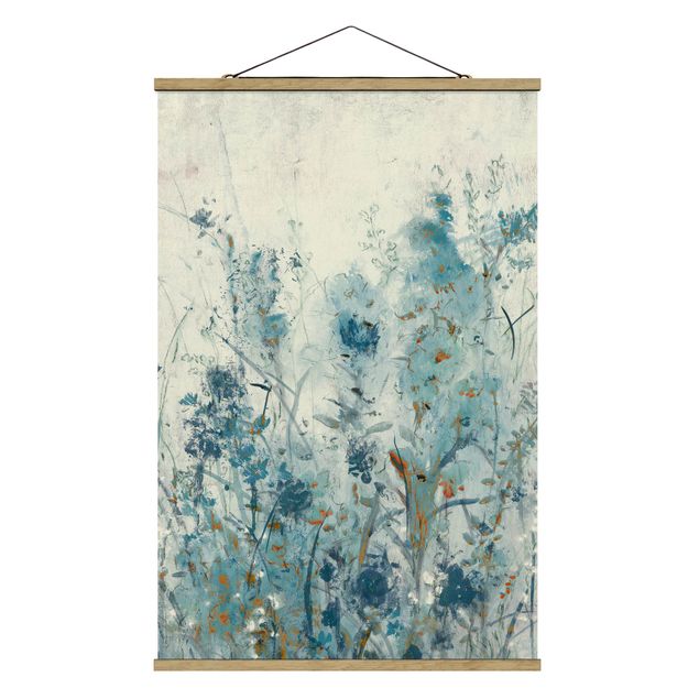 Modern art prints Blue Spring Meadow II