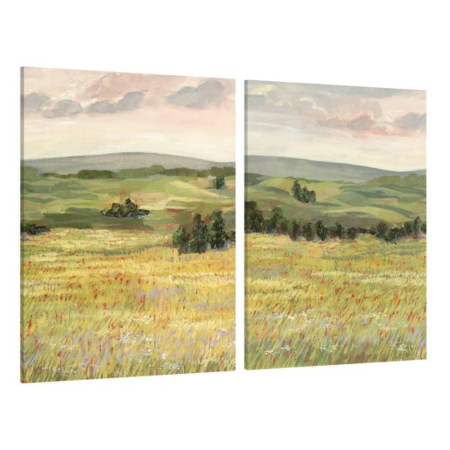 Canvas landscape Meadow In The Morning Set II