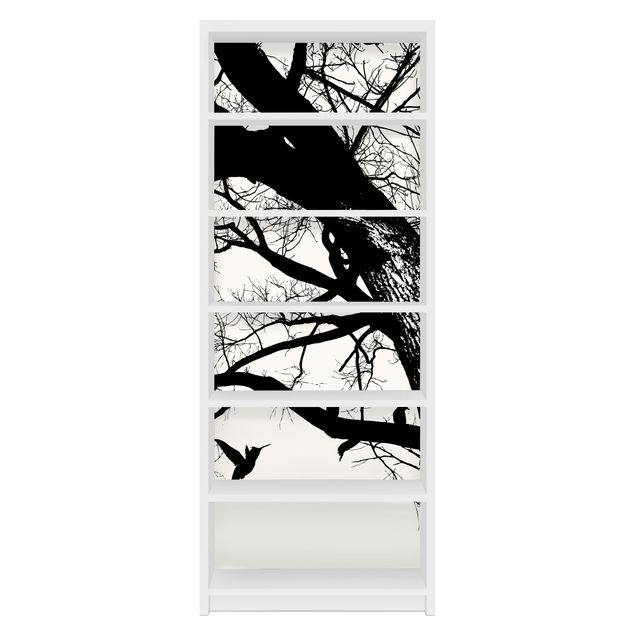 Adhesive films white Vintage Tree in the Sky