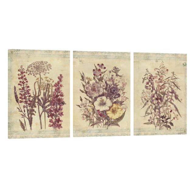 Floral prints Vintage Flower Trio