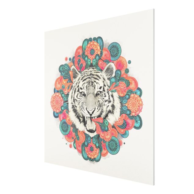 Art posters Illustration Tiger Drawing Mandala Paisley