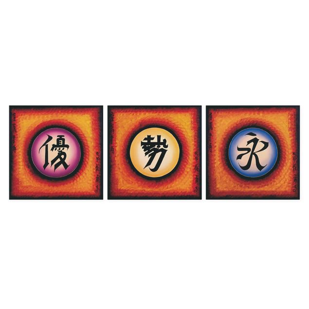 Canvas prints Chinese Characters Trio