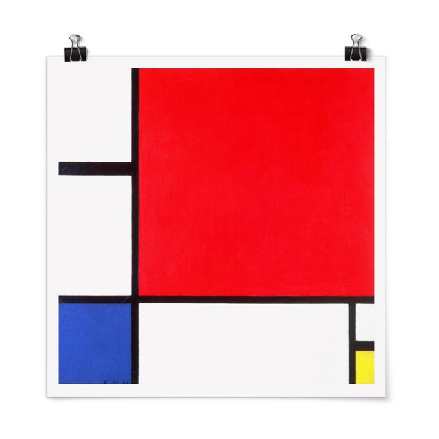 Art style Piet Mondrian - Composition With Red Blue Yellow