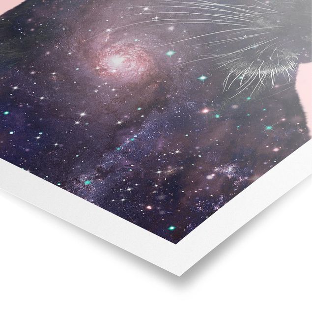 Animal wall art Panther With Galaxy