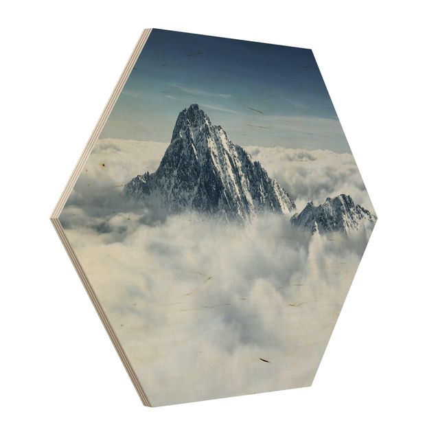 Prints on wood The Alps Above The Clouds