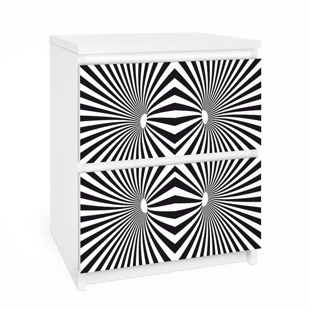 Adhesive films patterns Psychedelic Black And White pattern