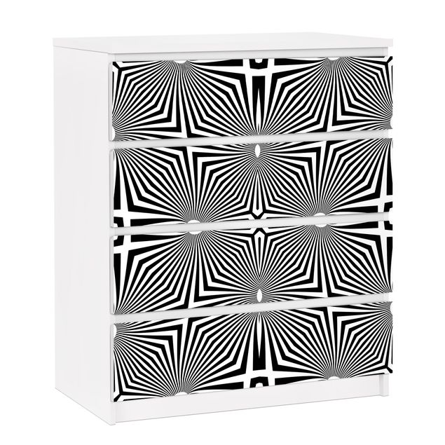 Adhesive films patterns Abstract Ornament Black And White