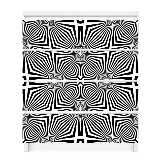 Adhesive films black Abstract Ornament Black And White