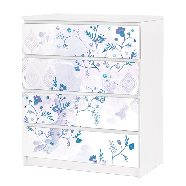 Adhesive films for furniture Blue Fantasy Pattern