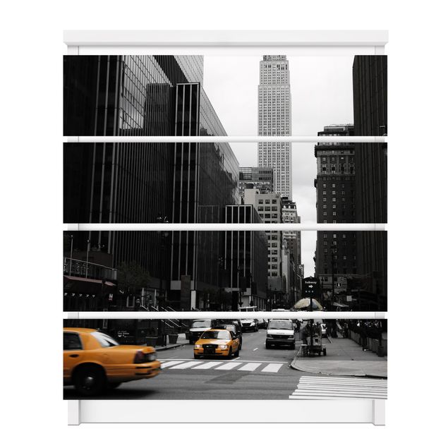 Adhesive films black and white Empire State Building