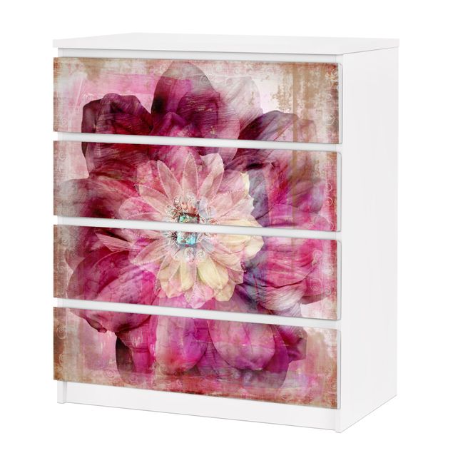 Adhesive films for furniture Grunge Flower