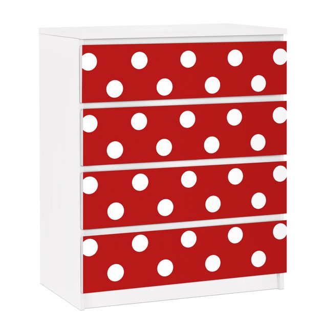 Adhesive films patterns No.DS92 Dot Design Girly Red