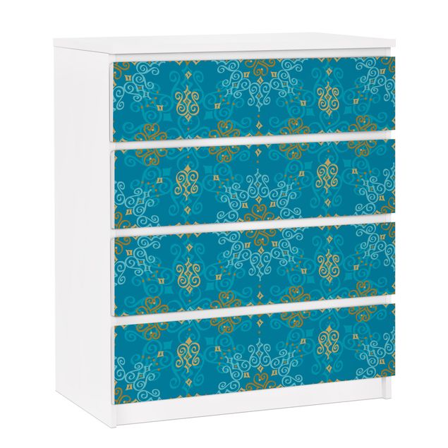 Adhesive films patterns Oriental Ornament Turquoise