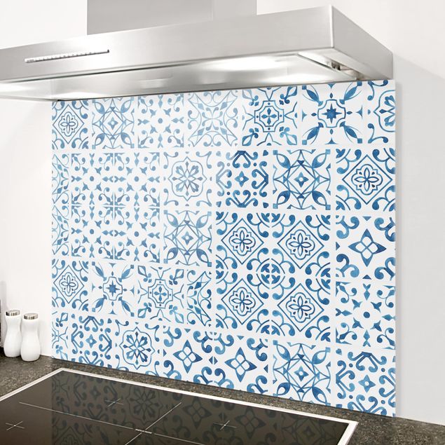 Kitchen Tile pattern Blue White