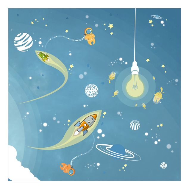 Furniture self adhesive vinyl No.MW16 Colourful Hustle And Bustle In Space