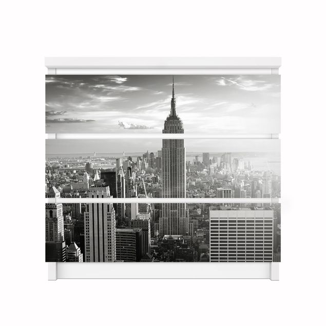 Adhesive films black Manhattan Skyline