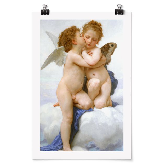 Art posters William Adolphe Bouguereau - The First Kiss