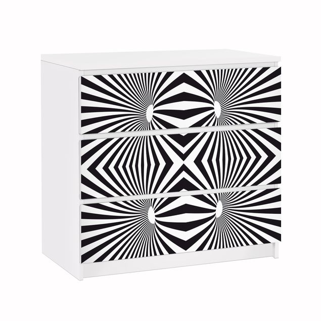 Adhesive films patterns Psychedelic Black And White pattern