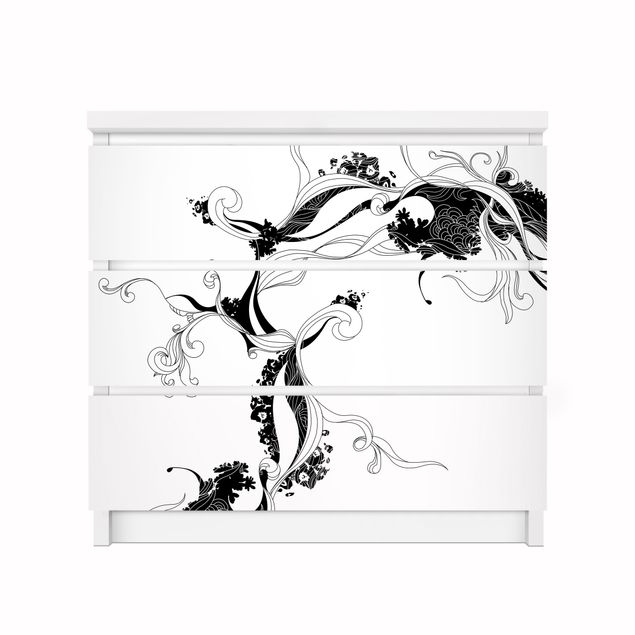 Adhesive films black and white Tendril In Ink