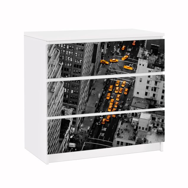 Adhesive films black and white Taxi Lights Manhattan