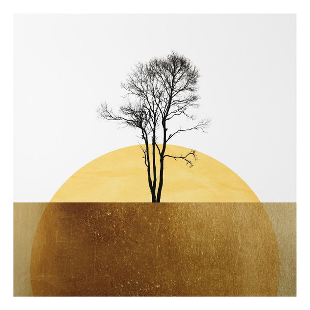 Prints landscape Golden Sun With Tree