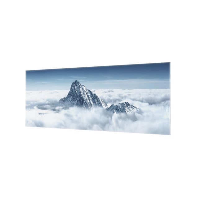 Glass Splashback - The Alps Above The Clouds - Panoramic