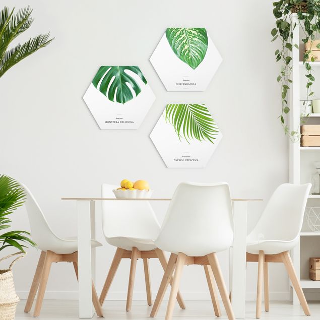 Quote wall art Tropical Leaves