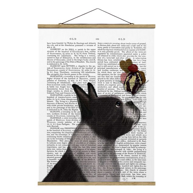 Quote wall art Animal Reading - Terrier With Ice