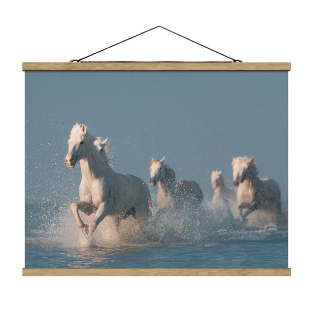 Modern art prints Herd Of White Horses